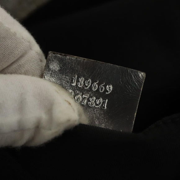 GUCCI GG Canvas Sherry Line Tote Bag Silver Blue 189669 Auth ki5579