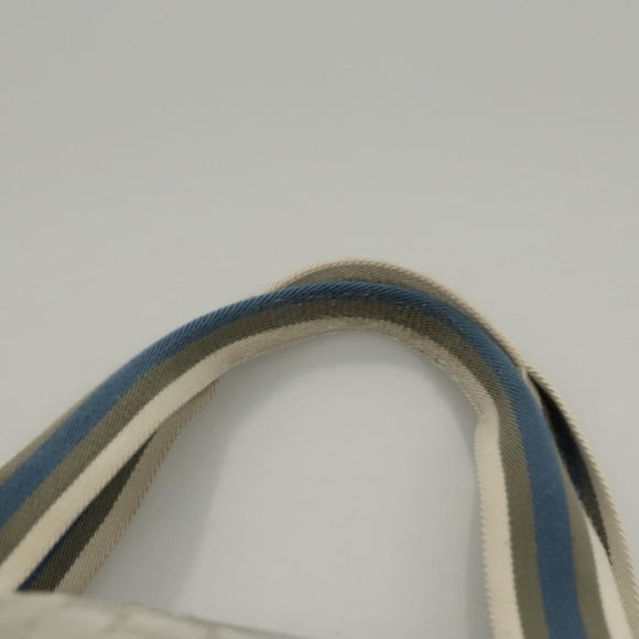 GUCCI GG Canvas Sherry Line Tote Bag Silver Blue 189669 Auth ki5579