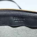 CELINE Trio bag Shoulder Bag Leather Black Gold Auth ki5590-20