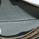 CELINE Trio bag Shoulder Bag Leather Black Gold Auth ki5590-10