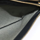 CELINE Trio bag Shoulder Bag Leather Black Gold Auth ki5590-32
