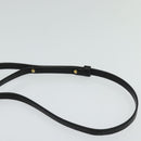 CELINE Trio bag Shoulder Bag Leather Black Gold Auth ki5590-8