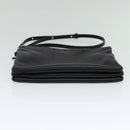 CELINE Trio bag Shoulder Bag Leather Black Gold Auth ki5590-5