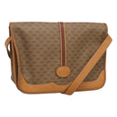 GUCCI Micro GG Supreme Web Sherry Line Shoulder Bag PVC Beige Gold Auth ki5605-1