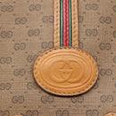 GUCCI Micro GG Supreme Web Sherry Line Shoulder Bag PVC Beige Gold Auth ki5605-17