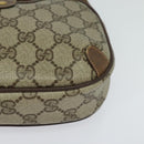 GUCCI GG Supreme Web Sherry Line Bag PVC Beige Gold 156 02 066 Auth ki5606-11