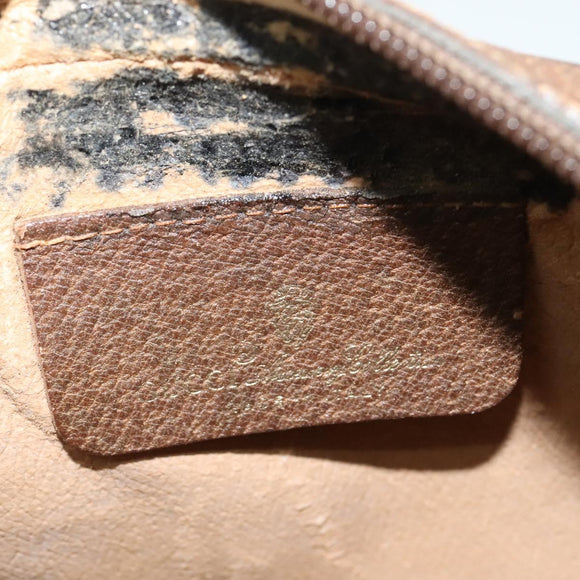 GUCCI GG Supreme Web Sherry Line Bag PVC Beige Gold 156 02 066 Auth ki5606