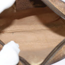 GUCCI GG Supreme Web Sherry Line Bag PVC Beige Gold 156 02 066 Auth ki5606-16