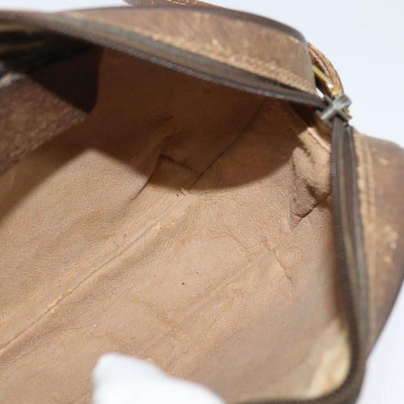 GUCCI GG Supreme Web Sherry Line Bag PVC Beige Gold 156 02 066 Auth ki5606