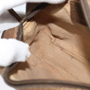 GUCCI GG Supreme Web Sherry Line Bag PVC Beige Gold 156 02 066 Auth ki5606-18