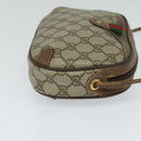 GUCCI GG Supreme Web Sherry Line Bag PVC Beige Gold 156 02 066 Auth ki5606-5