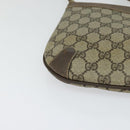 GUCCI GG Supreme Web Sherry Line Bag PVC Beige Gold 904 02 026 Auth ki5611-8