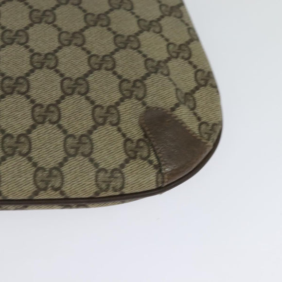 GUCCI GG Supreme Web Sherry Line Bag PVC Beige Gold 904 02 026 Auth ki5611