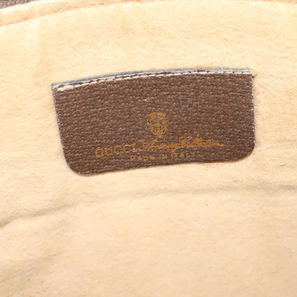 GUCCI GG Supreme Web Sherry Line Bag PVC Beige Gold 904 02 026 Auth ki5611