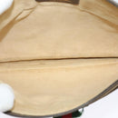 GUCCI GG Supreme Web Sherry Line Bag PVC Beige Gold 904 02 026 Auth ki5611-10