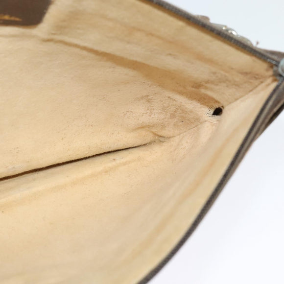 GUCCI GG Supreme Web Sherry Line Bag PVC Beige Gold 904 02 026 Auth ki5611