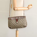 GUCCI GG Supreme Web Sherry Line Bag PVC Beige Gold 904 02 026 Auth ki5611-22