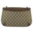 GUCCI GG Supreme Web Sherry Line Bag PVC Beige Gold 904 02 026 Auth ki5611-3