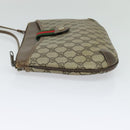 GUCCI GG Supreme Web Sherry Line Bag PVC Beige Gold 904 02 026 Auth ki5611-4