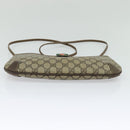 GUCCI GG Supreme Web Sherry Line Bag PVC Beige Gold 904 02 026 Auth ki5611-9