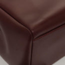 CARTIER Must Line Shoulder Bag Leather Bordeaux Gold Auth ki5616-8