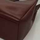 CARTIER Must Line Shoulder Bag Leather Bordeaux Gold Auth ki5616-15