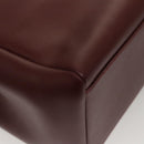 CARTIER Must Line Shoulder Bag Leather Bordeaux Gold Auth ki5616-16