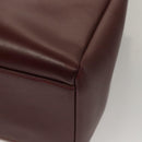 CARTIER Must Line Shoulder Bag Leather Bordeaux Gold Auth ki5616-17