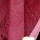 CARTIER Must Line Shoulder Bag Leather Bordeaux Gold Auth ki5616-10