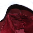 CARTIER Must Line Shoulder Bag Leather Bordeaux Gold Auth ki5616-22