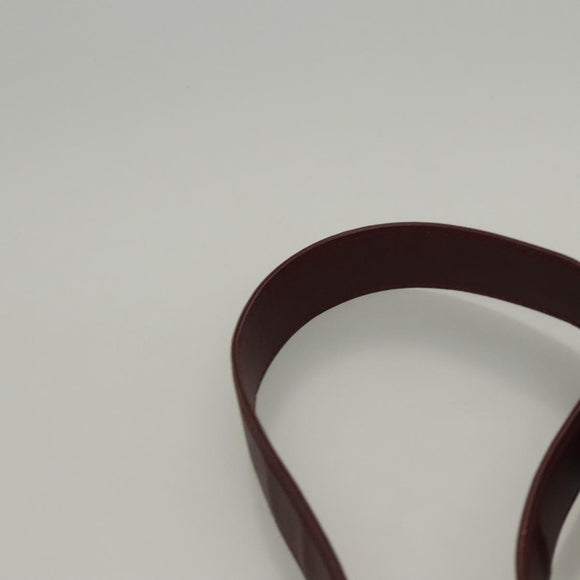 CARTIER Must Line Shoulder Bag Leather Bordeaux Gold Auth ki5616