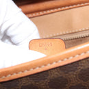 CELINE Macadam Canvas Shoulder Bag PVC Leather Brown Gold Auth ki5627-12