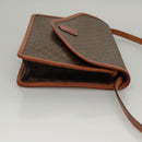 CELINE Macadam Canvas Shoulder Bag PVC Leather Brown Gold Auth ki5627-3