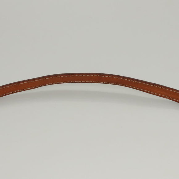 CELINE Macadam Canvas Shoulder Bag PVC Leather Brown Gold Auth ki5627