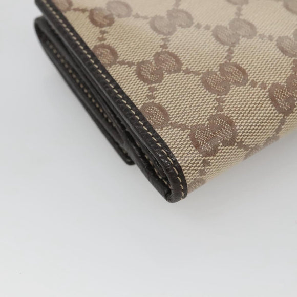 GUCCI GG Crystal Long Wallet Beige 231843 Auth ki5651V