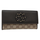 GUCCI GG Crystal Long Wallet Beige 231843 Auth ki5651V-1