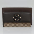 GUCCI GG Crystal Long Wallet Beige 231843 Auth ki5651V-12