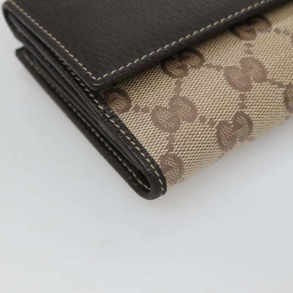 GUCCI GG Crystal Long Wallet Beige 231843 Auth ki5651V