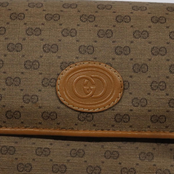 GUCCI Micro GG Supreme Hand Bag PVC Beige Gold 000 406 4857 Auth ki5660