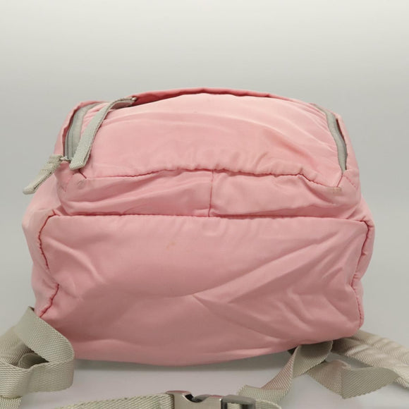 PRADA Rucksack Nylon Pink Silber Auth ki5661