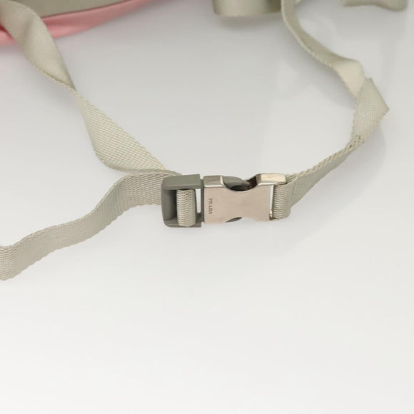 PRADA Backpack Nylon Pink Silver Auth ki5661