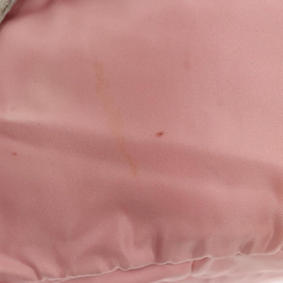 PRADA Backpack Nylon Pink Silver Auth ki5661