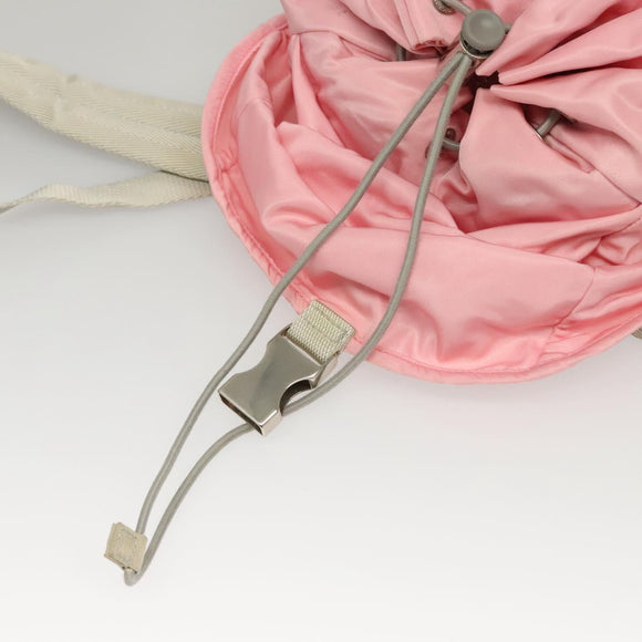 PRADA Backpack Nylon Pink Silver Auth ki5661
