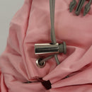 PRADA Backpack Nylon Pink Silver Auth ki5661-24