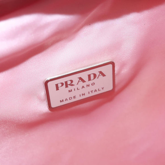 PRADA Backpack Nylon Pink Silver Auth ki5661