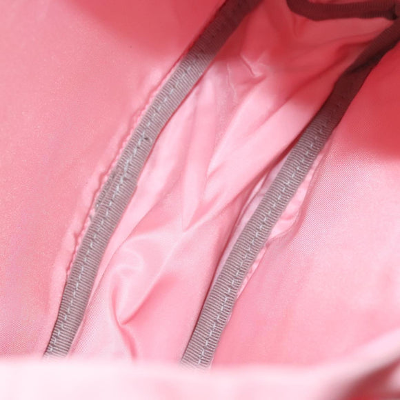 PRADA Rucksack Nylon Pink Silber Auth ki5661