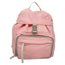 PRADA Backpack Nylon Pink Silver Auth ki5661-13