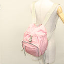 PRADA Backpack Nylon Pink Silver Auth ki5661-31