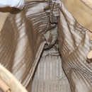 PRADA Gathered Tote Bag Leather Beige Gold Auth ki5670-20