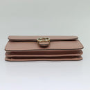 GUCCI Interlocking Chain Shoulder Bag Leather Pink Gold 510303 Auth ki5677-10